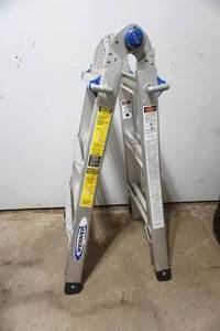 lot 341 image: Werner foldable extendable ladder