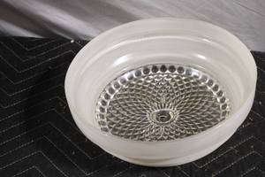 lot 10 image: Antique Glass Ceiling Light Fixture Cover