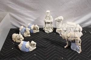 lot A-63 image: Set of Ceramic Nativity Figures