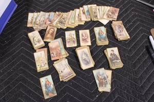 lot 96 image: Collection of Vintage Religious Holy Cards
