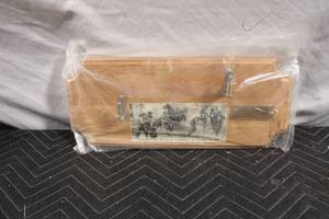 lot 103 image: Gunfight at the OK Corral Wood Plaque with Historical Engraving