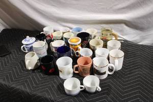 lot 107 image: Collection of 30 Assorted Coffee Mugs and Tea Cups