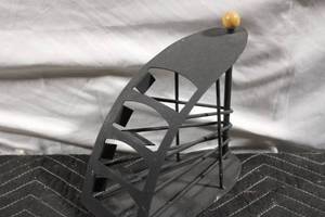 lot 117 image: Modern Black Metal Wine Rack Holder