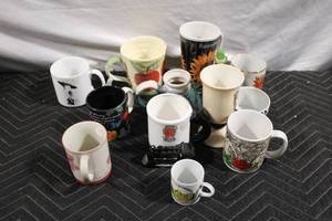 lot 144 image: Collection of 12 Assorted Ceramic Coffee Mugs