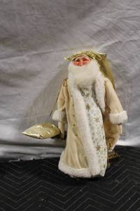 lot 149 image: Festive Standing Santa Figurine with Gold Accents