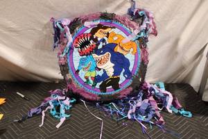 lot 156 image: Colorful Street Sharks Piata