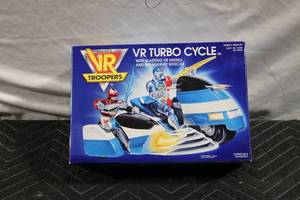 lot A-165 image: Sabans VR Troopers VR Turbo Cycle Toy with Sidecar