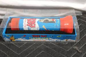 lot A-177 image: Space Boy Flashlight with Signal Siren in Original Packaging