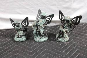 lot 182 image: Set of 3 Decorative Fairy Figurines with Butterfly Wings