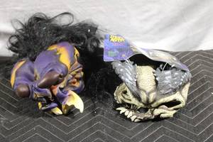 lot 196 image: Lot of 2 Latex Halloween Creature Masks