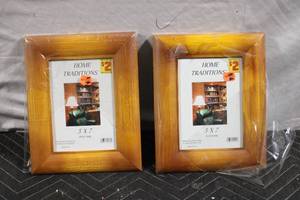lot 201 image: Set of 2 Home Traditions 5x7 Photo Frames in Wood Finish