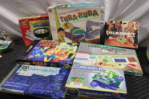 lot 244 image: Collection of 7 Board Games and Activity Sets including Tuba-Ruba and Blarney
