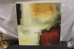 lot 282 image: Abstract Canvas Artwork with Warm Tones