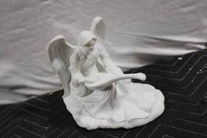 lot 296 image: Ceramic Angel Figurine Playing Harp