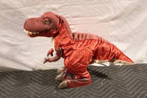 lot 308 image: Red Dinosaur Plush Toy - 13 Inches Tall