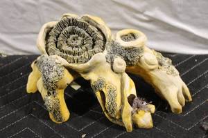 lot 326 image: Detailed Artistic Stone Sculpture with Intricate Design