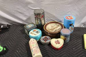 lot 349 image: Collection of Decorative Tin Containers