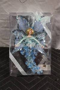 lot 352 image: Blue Crystal Fairy Ornament in Display Box