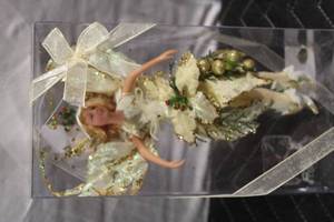 lot 355 image: Holiday Angel Tree Topper with Sequined Dress