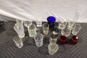 lot 380 image: Collection of 16 Assorted Glassware Including Mugs and Tumblers