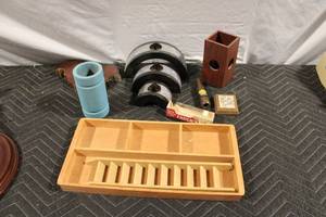 lot 404 image: Collection of Wooden and Metal Decorative Items and Tools