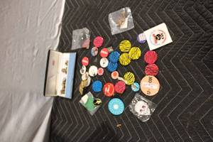 lot 407 image: Collection of Vintage Pinback Buttons and Assorted Pins
