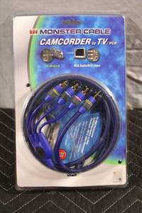 lot 443 image: Monster Cable Camcorder to TV VCR AV Minijack RCA Adapter