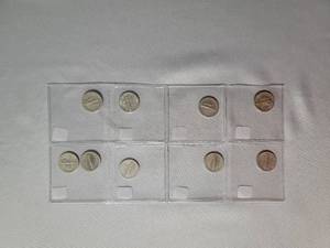 lot 34 image: 9 Mercury Dimes in Sheet Silver Misc. Dates