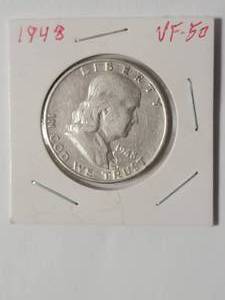 lot 44 image: 1948 Franklin Half Dollar Silver  