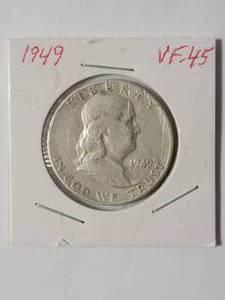 lot 45 image: 1949 Franklin Half Dollar Silver  