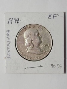 lot 46 image: 1949 Franklin Half Dollar Silver  