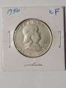 lot 48 image: 1950 Franklin Half Dollar Silver  