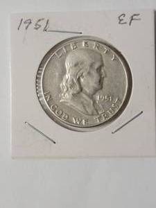 lot 50 image: 1951 Franklin Half Dollar Silver 