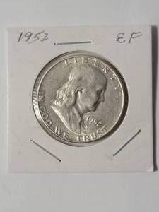 lot 53 image: 1952 Franklin Half Dollar Silver  