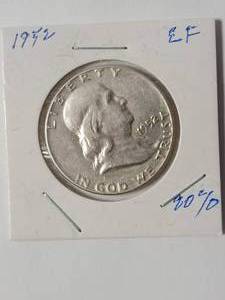 lot 54 image: 1952 Franklin Half Dollar Silver  
