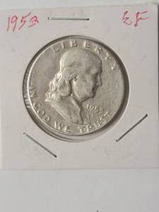 lot 57 image: 1953 Franklin Half Dollar Silver 