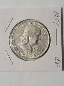 lot 61 image: 1954 Franklin Half Dollar Silver  