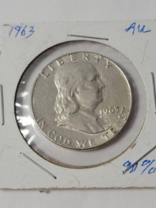 lot 63 image: 1963 Franklin Half Dollar Silver  
