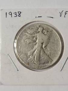 lot 78 image: 1938 Silver Liberty Half Dollar  