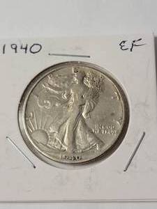 lot 80 image: 1940 Silver Liberty Half Dollar  