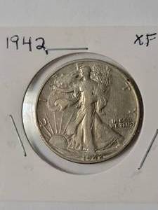 lot 82 image: 1942 Silver Liberty Half Dollar  