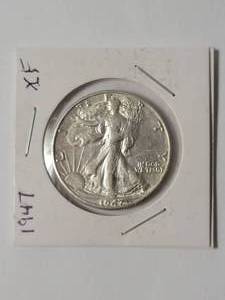 lot 87 image: 1947 Silver Liberty Half Dollar  