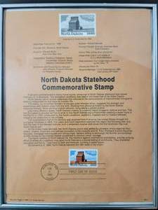 lot 100 image: ND Commemorative Postage Stamp - First Day of Issue