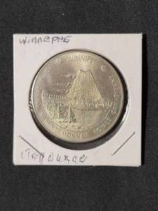 lot 39 image: Winnipeg Canadian Mint Round 1 Troy Oz Silver 