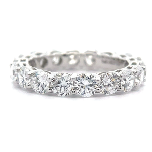 NEW 4 Carat Diamond Classic Full Eternity Ring in 14k White Gold VIDEO