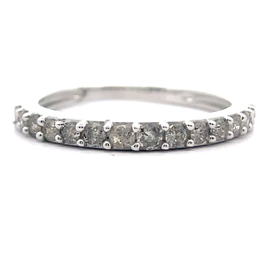 Classic 0.50 Carat Diamond Half Eternity Ring in White Gold