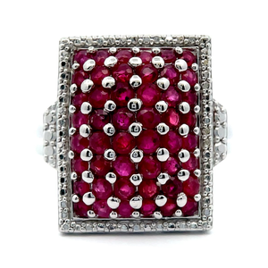 NEW Ruby Rectangular Geometric Ring VIDEO