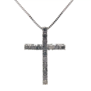 0.50 Carat Natural Diamond Cross Pendant