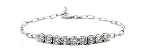 3.15 Carat Diamond Paperclip Chain Tennis Bracelet VIDEO