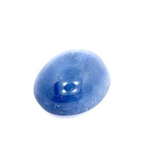 5.36 Carat Blue Sapphire 10x8mm Oval Cabochon Cut